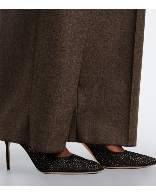 Manolo Blahnik Black Bbla Mesh Pumps
