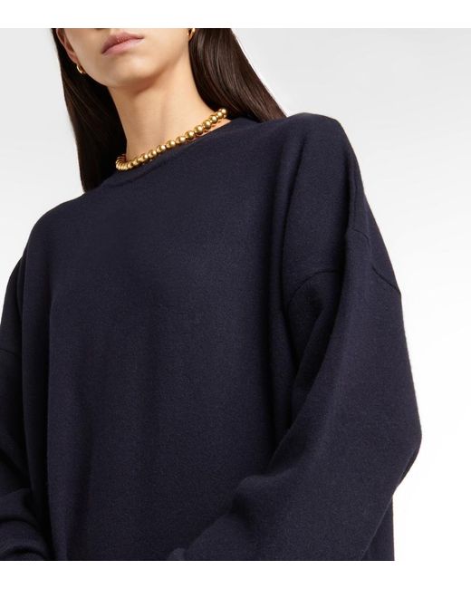 Extreme Cashmere Blue N°106 Weird Cashmere-blend Sweater Dress
