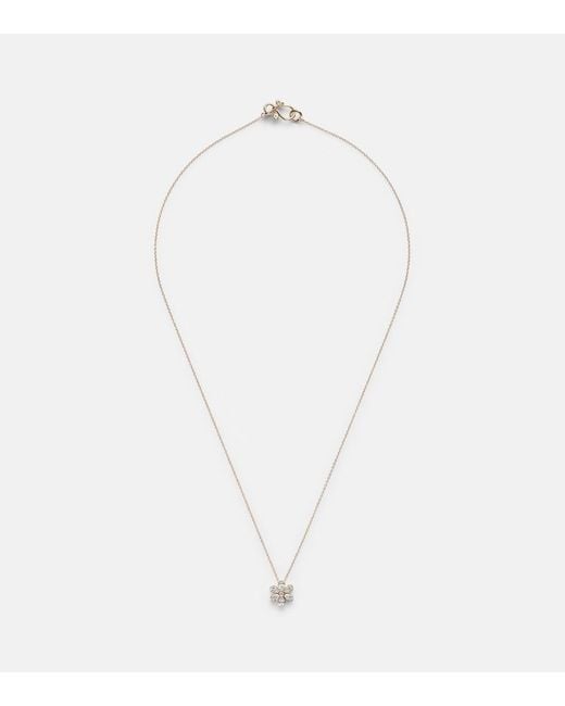 Sophie Bille Brahe White Cosmos Simple 18Kt Pendant Necklace With Diamonds
