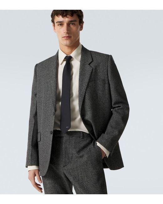 Gucci Black Horsebit Silk Jacquard Tie for men
