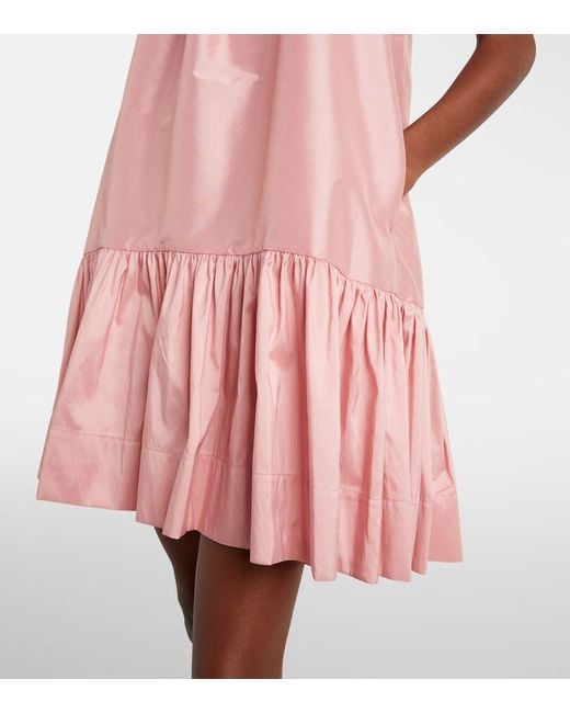 Jonathan Simkhai Pink Hope Bow-Detail Taffeta Minidress
