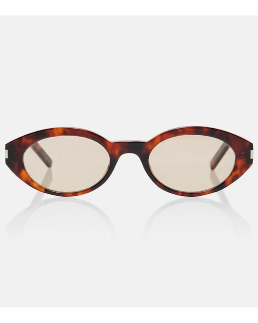 Saint Laurent Brown Sl 567 Oval Sunglasses