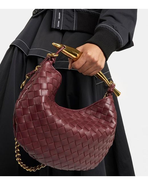 Bottega Veneta Brown Sardine Chain Intrecciato Leather Tote Bag