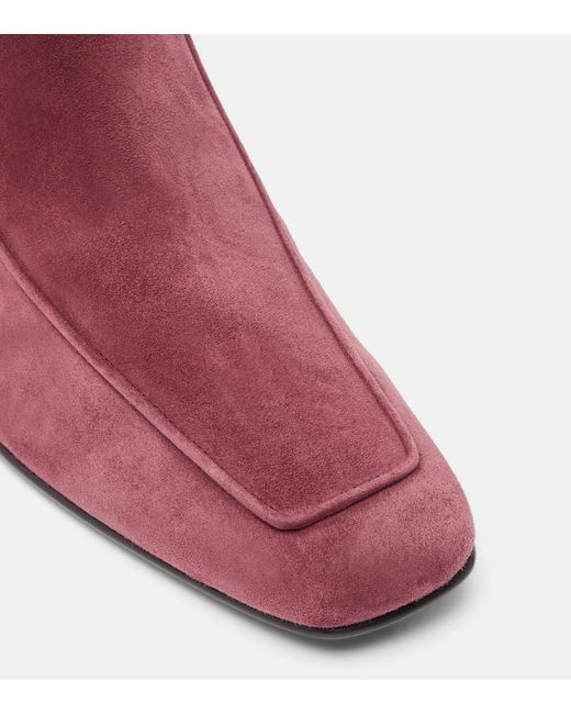 Herbert Levine Purple Shadow Ban Suede Ankle Boots