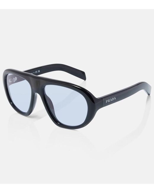 Prada Blue Shadowplay Oversized Sunglasses