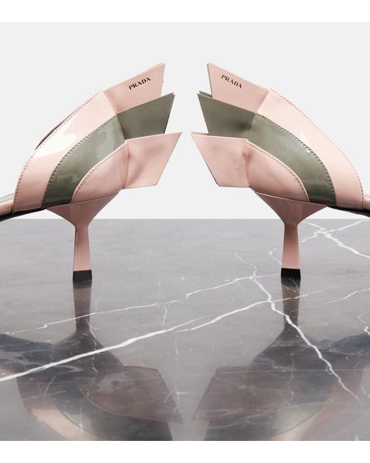 Prada Pink Pumps Aus Lackleder