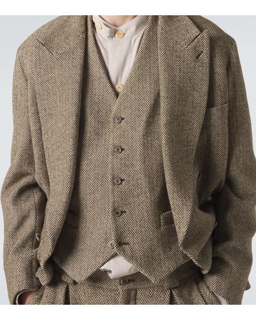 Giorgio Armani Natural Archivio Cotton And Wool-Blend Blazer for men