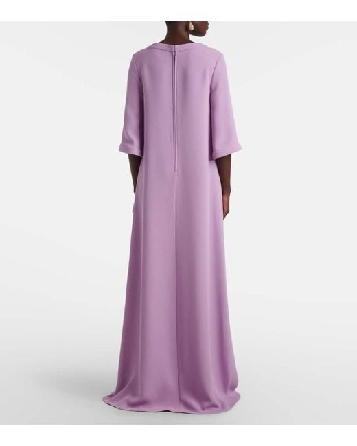 Valentino Purple Silk Cady Gown