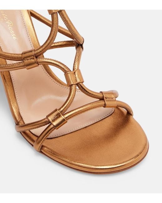 Gianvito Rossi Metallic Leather Sandals