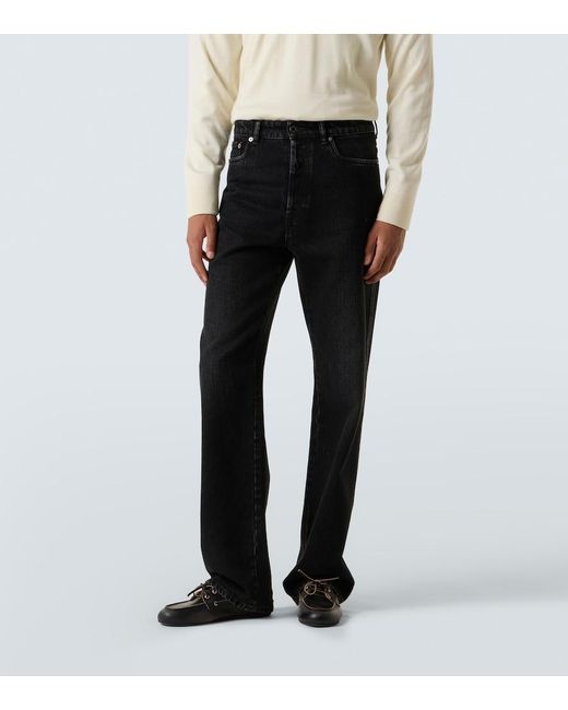 Miu Miu Blue Mid-Rise Straight Jeans for men