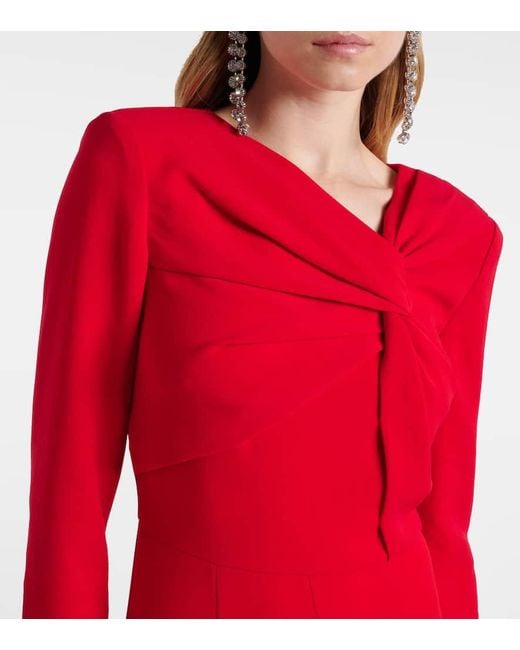 Roland Mouret Red Midikleid Aus Cady
