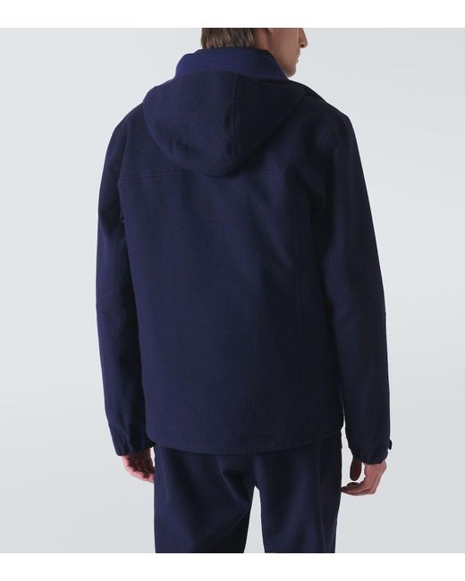 Zegna Blue Cashmere Ski Jacket for men