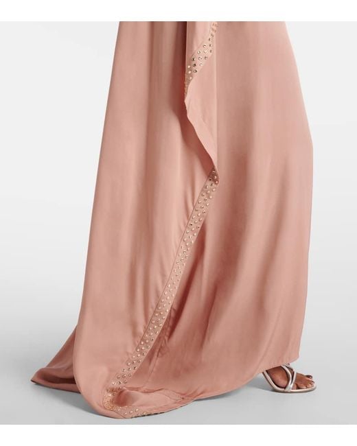Abito Lungo Con Mantella di Stella McCartney in Pink