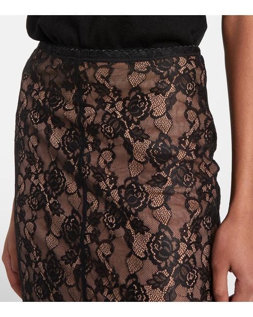 Self-Portrait Brown Lace Skirt