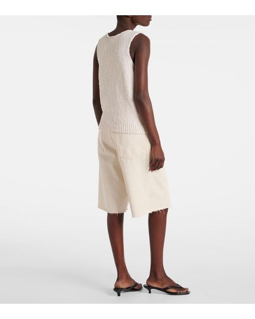 Top De Algodon Rohe de color White