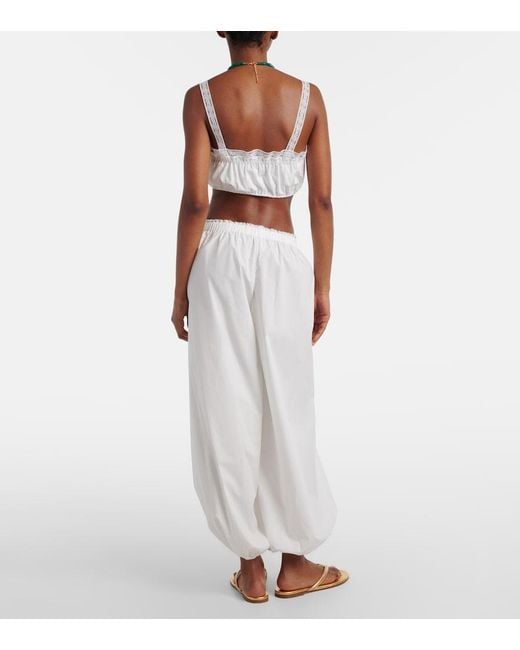 Faithfull The Brand White Maratea Cotton Balloon Pants