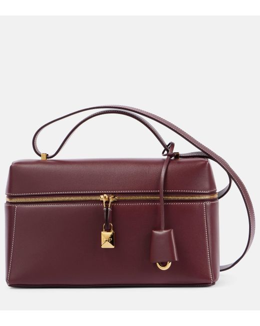 Loro Piana Purple Extra Bag L27 Leather Shoulder Bag