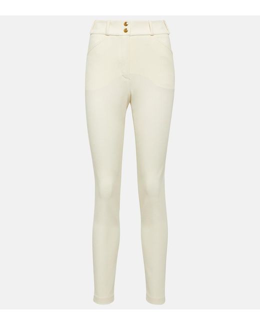 Loro Piana Lucian Wool-blend Slim Pants in Natural | Lyst
