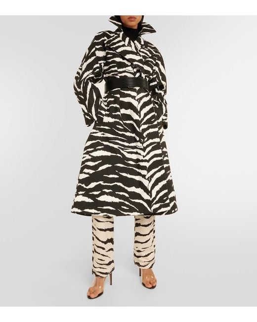 Alaïa White Zebra-Print Jeans