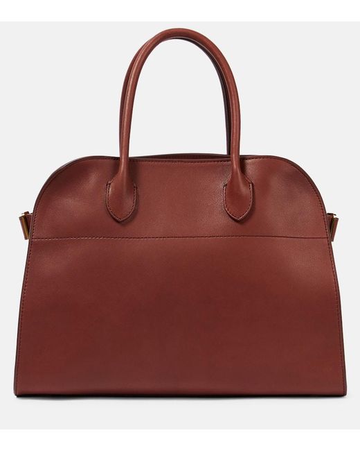 The Row Red Tote Soft Margaux 12 aus Leder