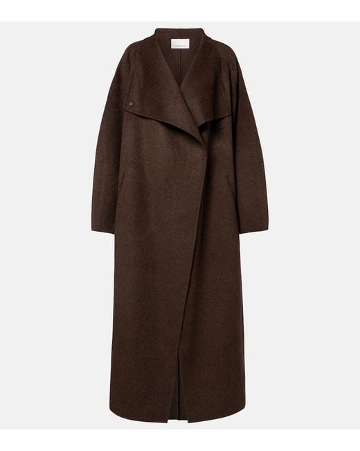 Frankie Shop Brown Leroy Wool-Blend Coat
