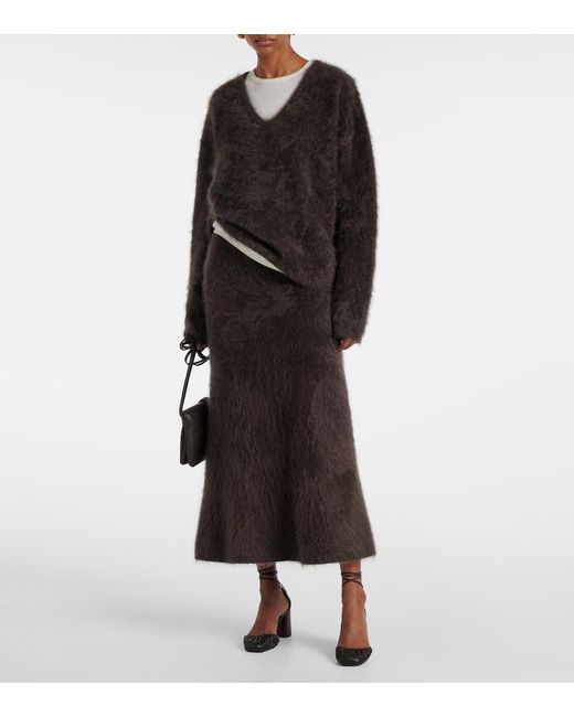 Lisa Yang Brown Asta Cashmere Maxi Skirt