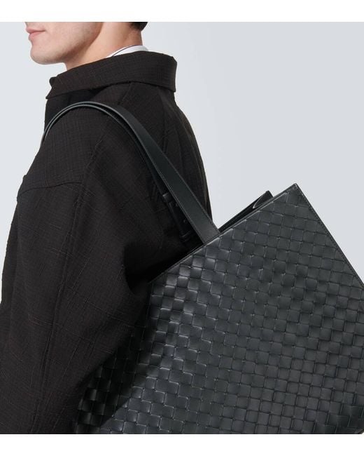 Bottega Veneta Tote Cargo Aus Leder in Black für Herren