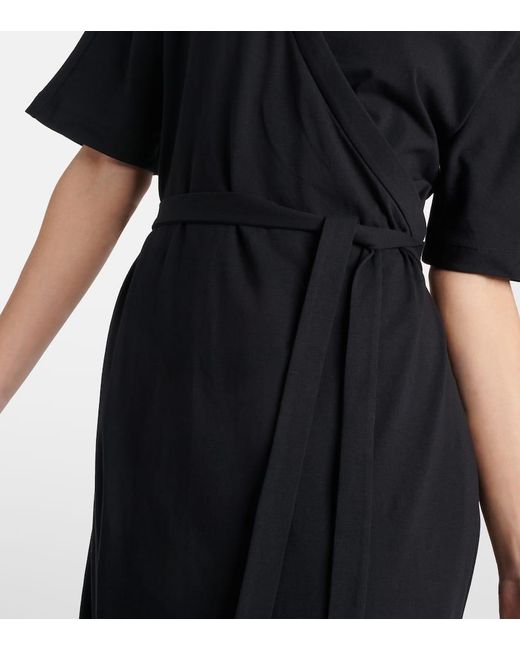 Max Mara Black Pisano Cotton-blend Jersey Midi Dress