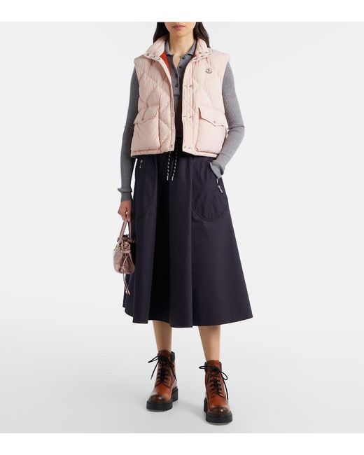 Moncler Pink Biois Quilted Down Vest