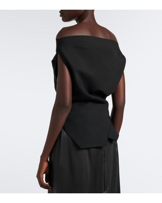 Rohe Black Draped Asymmetric Top