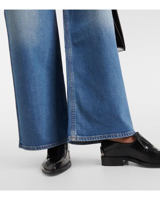 Citizens of Humanity Blue Loli Mid-Rise Wide-Leg Jeans