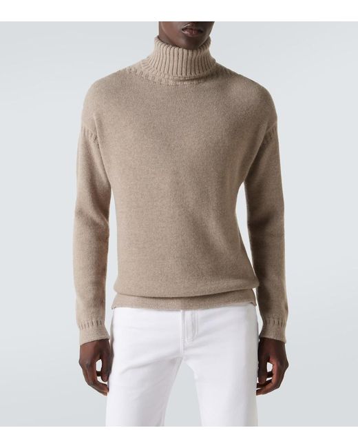 Loro Piana Natural Cashmere Turtleneck Sweater for men