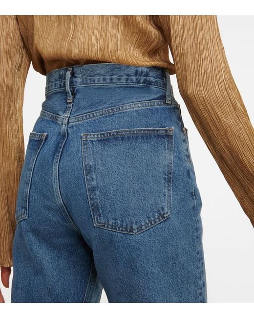 Agolde Blue 90's Pinch High-rise Straight Jeans