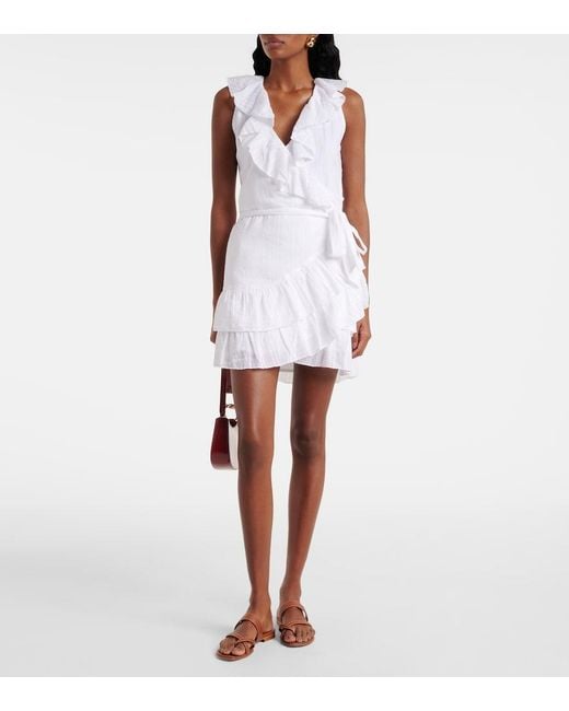 Melissa Odabash White Molly Open-Back Cotton Wrap Dress