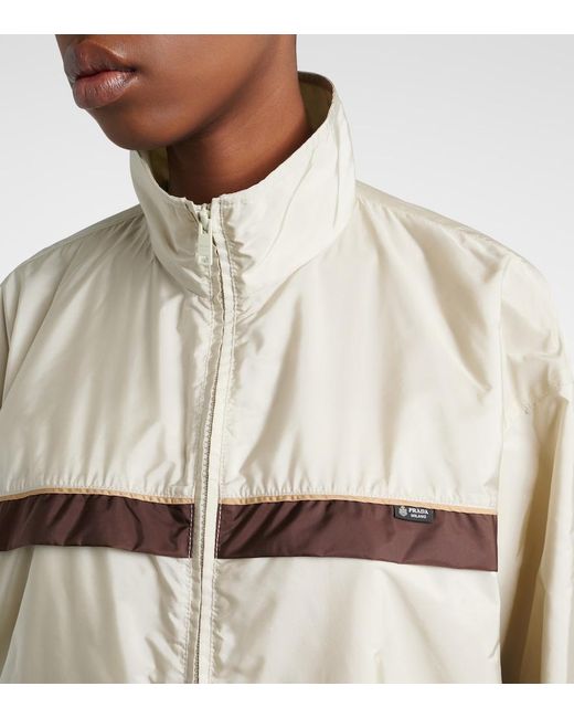 Chaqueta De Re-Nylon Prada de color White
