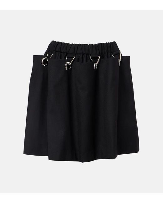 Noir Kei Ninomiya Black Wool Miniskirt