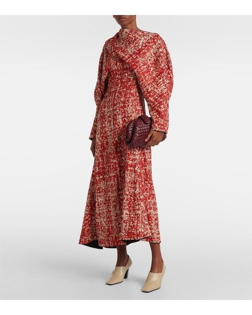 Bottega Veneta Red Lauren 1980 Small Intrecciato Leather Clutch