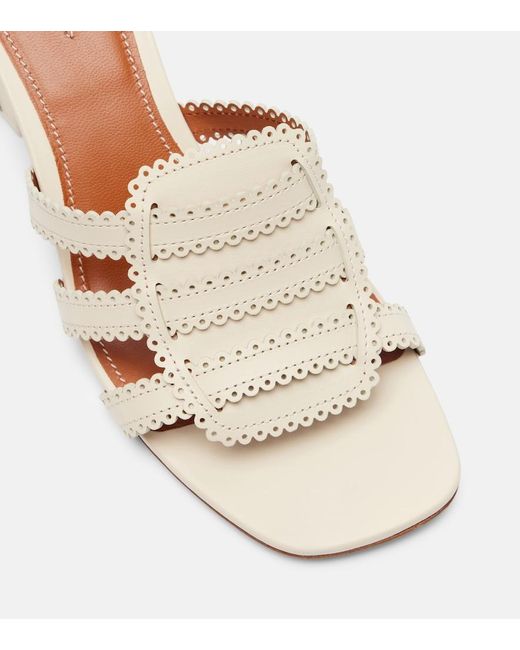 Zimmermann Natural Goldie 65 Leather Mules