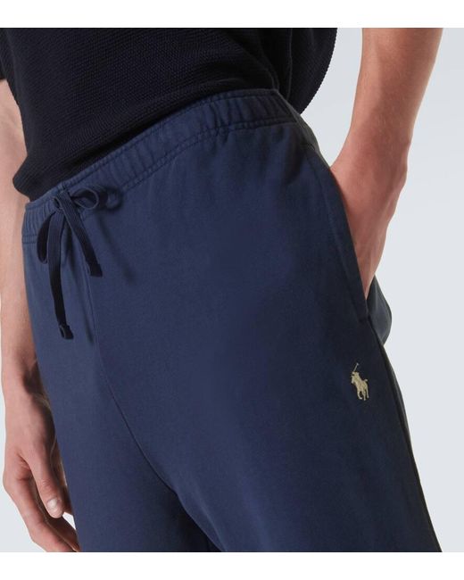 Polo Ralph Lauren Blue Cotton Jersey Sweatpants for men