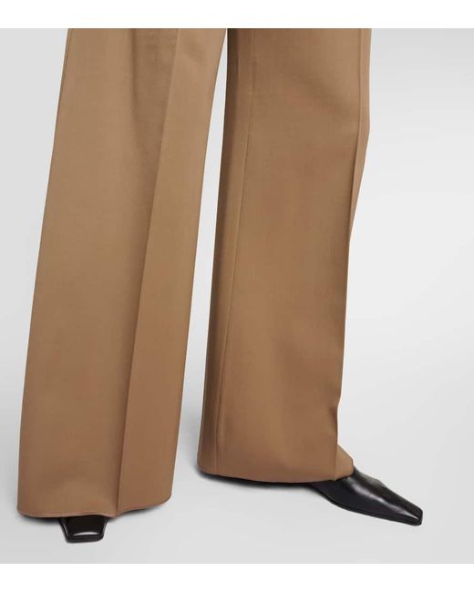 Pantalones Libbra de lana y mohair Max Mara de color Natural