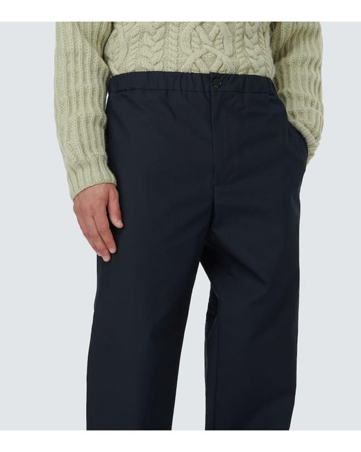 Jil Sander Gerade Hose Aus Baumwolle in Blue für Herren