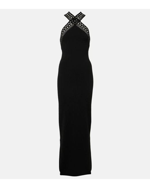 Alaïa Black Vienne Halterneck Gown