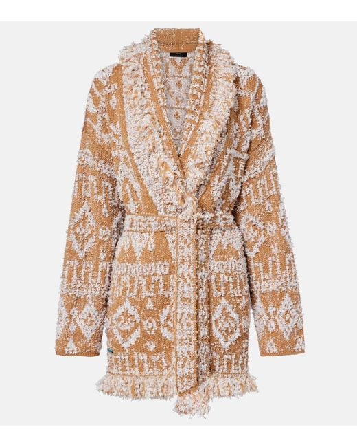 Alanui Natural Send Beat Wool-Blend Cardigan