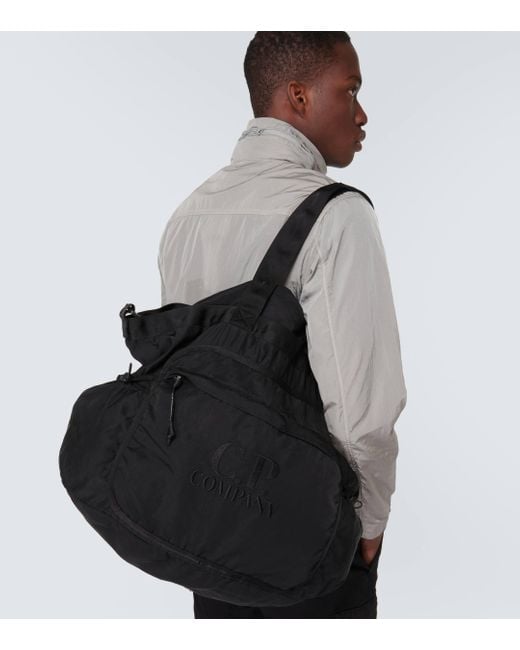 C P Company Black Nylon B Crossbody Messenger Bag for men