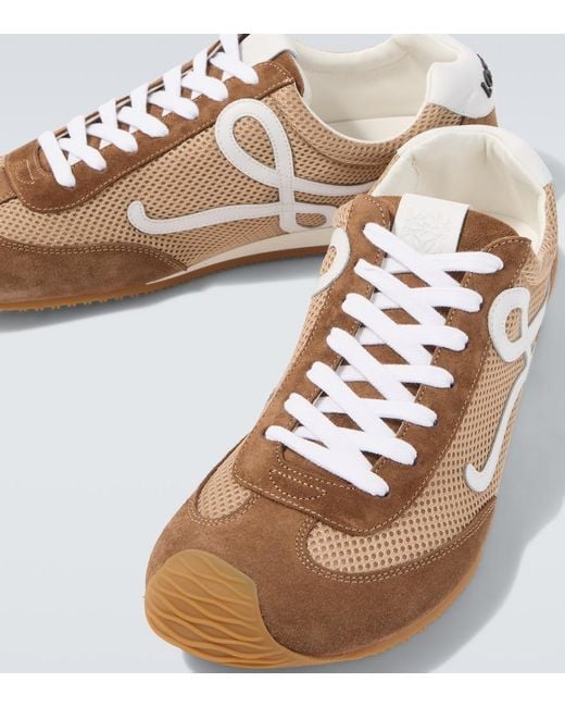 Loewe Natural Ballet Runner 2.0 Suede-Trimmed Sneakers for men