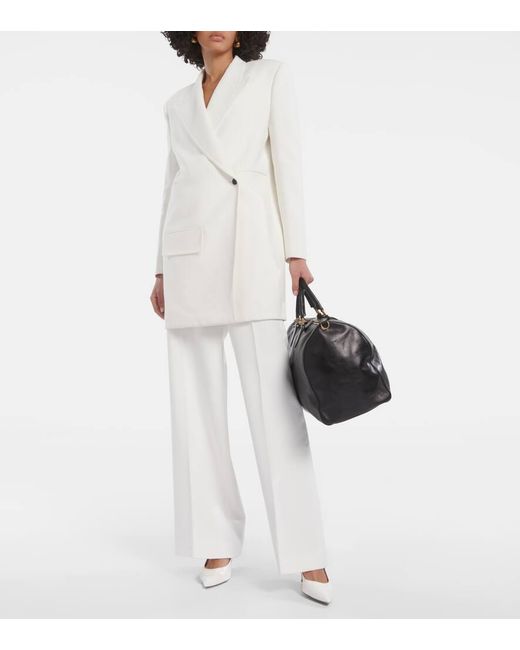 Khaite White River Leather Slingback Pumps