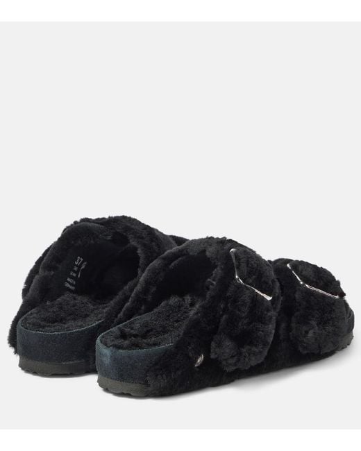 Birkenstock Black Arizona Shearling Sandals
