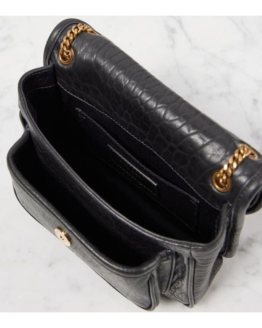 Saint Laurent White Schultertasche Niki Mini Aus Leder