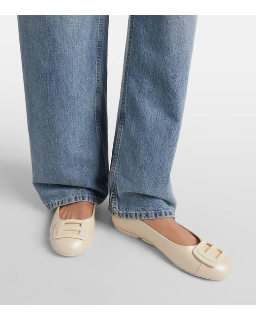 Hogan Metallic H661 Leather Ballet Flats