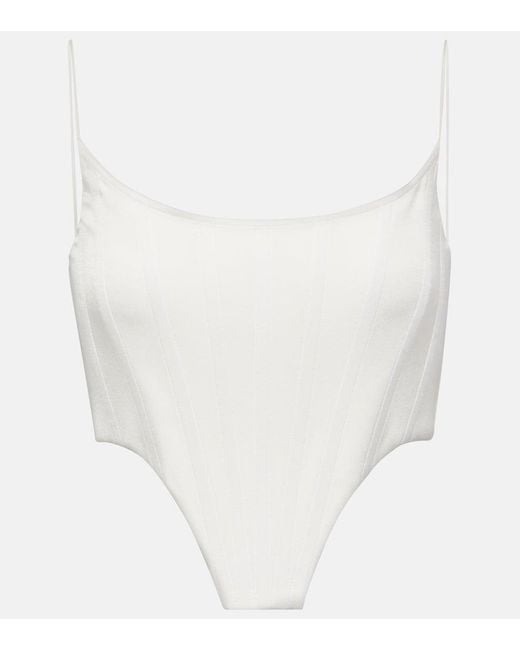 Alex Perry White Corset Top